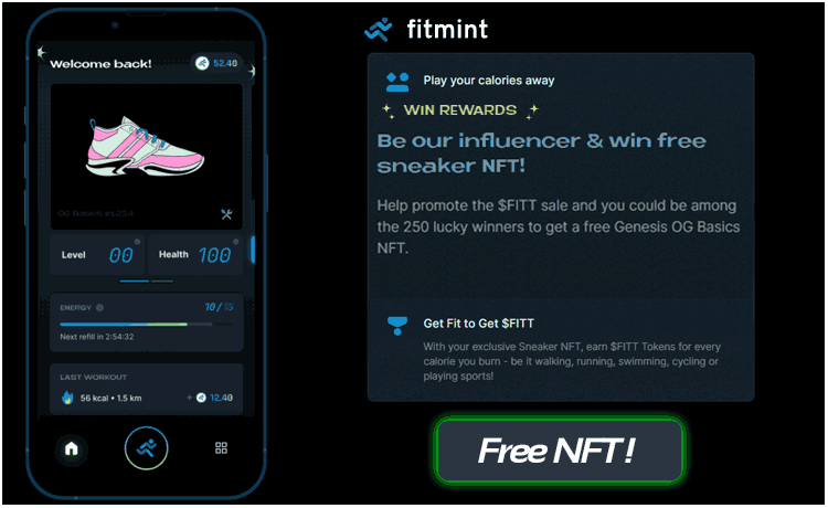 Win free Fitmint sneaker NFT